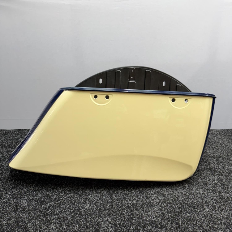 Indian Chieftain / Roadmaster Saddlebag - Blue With Ivory Cream